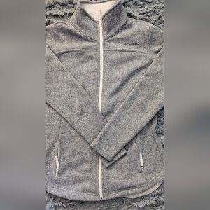 Columbia Canyon Point Sweater Fleece Womens Medium Gray New Full Zip Jacket
